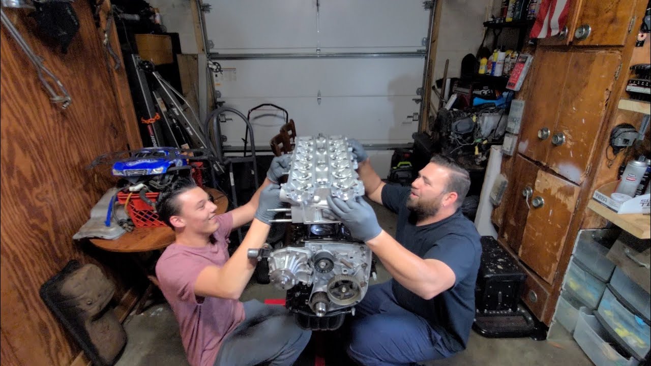 toyota supra 7mgte cylinder head installation.