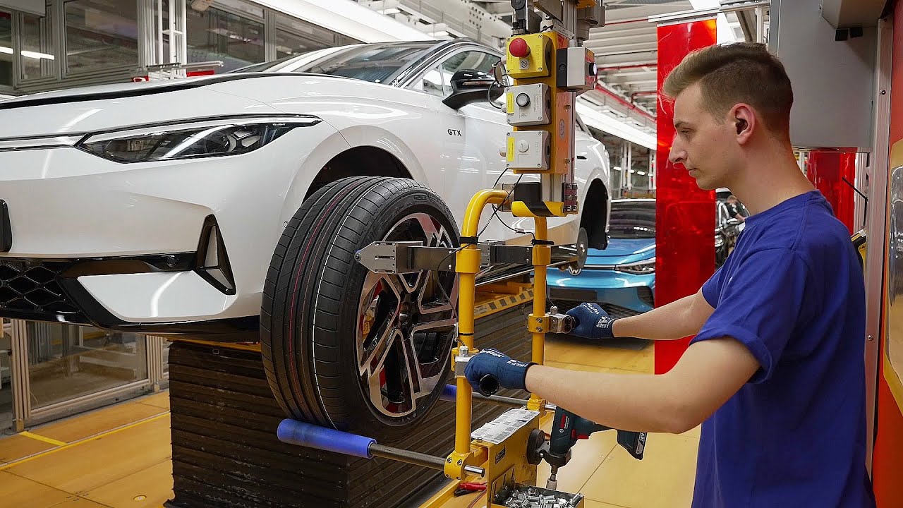 Volkswagen ID.7 Factory Tour (Emden, Germany) | Full EV Production Line & “Marriage” Process in 4K