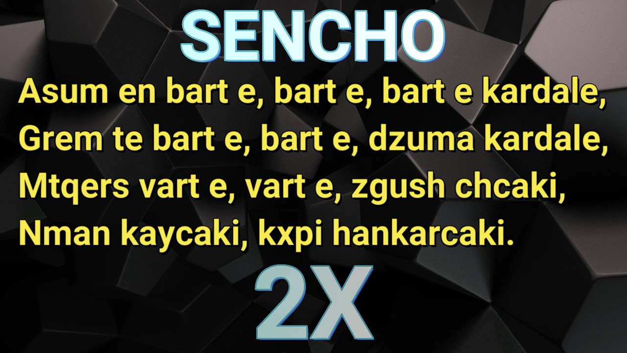 Sencho/Xudo (RedLight) feat Manch/Mets Hayq - Asum En Bart e KARAOKE