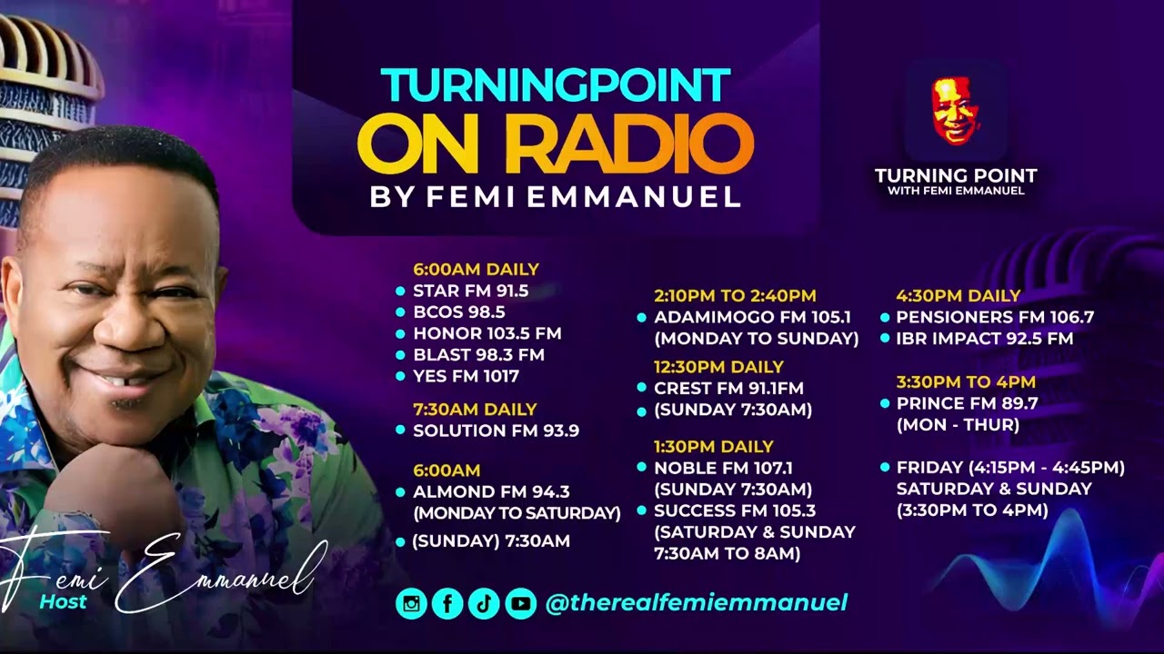 Turning Point with Femi Emmanuel on Radio || 27th February || TPGF