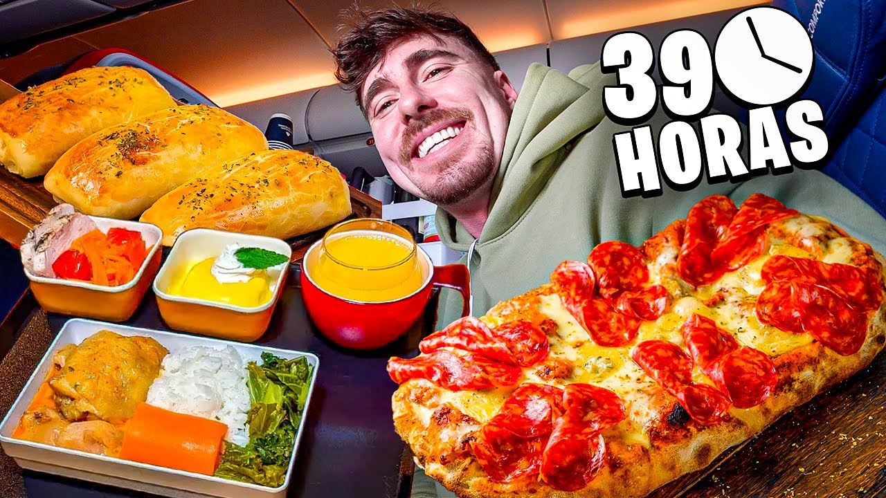 39 HORAS COMENDO NO AVIÃO - Miami, Dubai, Nova York