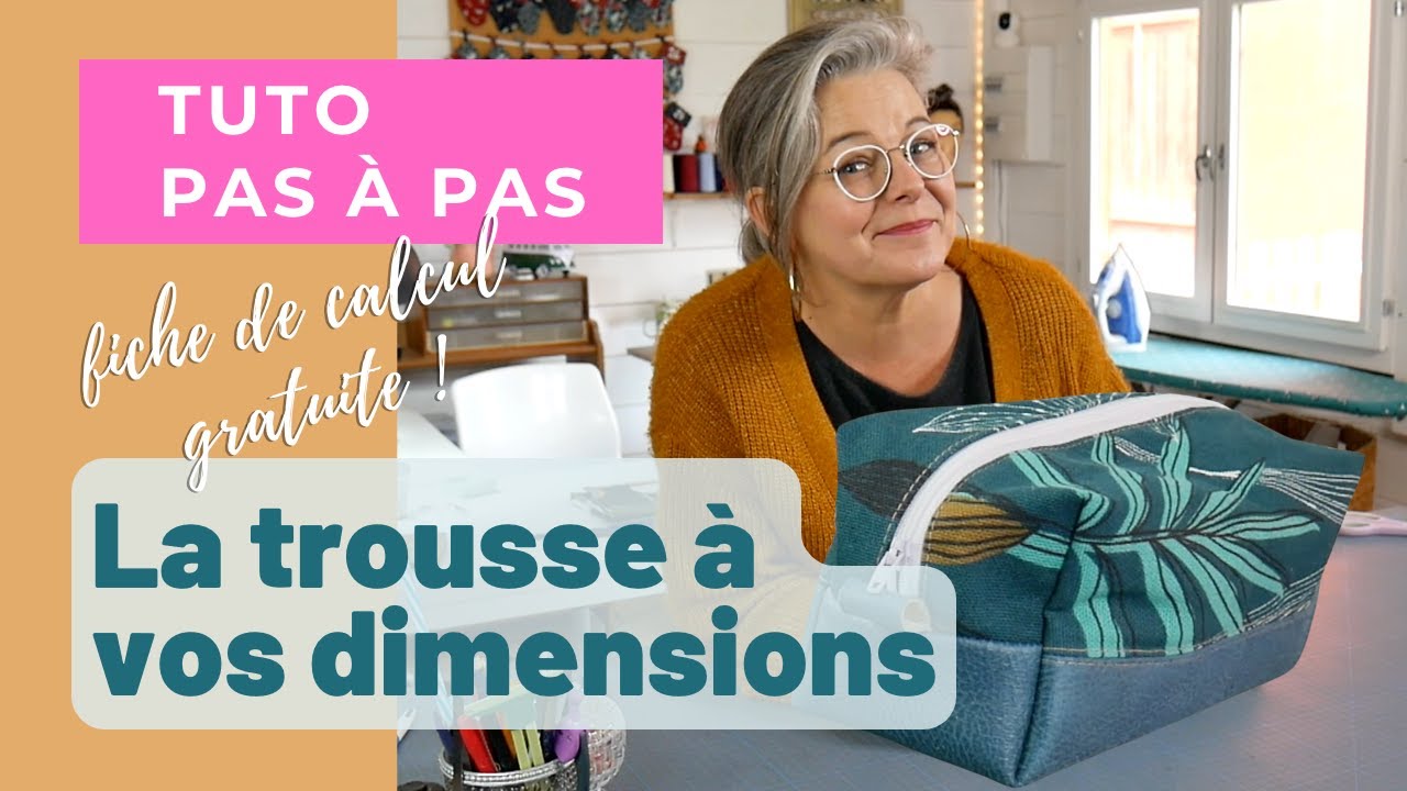 La trousse rectangulaire 2022, coudre une trousse doublée avec fermeture eclair