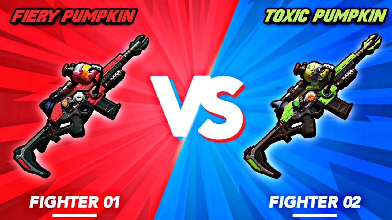 Red fiery xm8 vs Green toxic xm8 | free fire - Evil pumpkin incubator 🎃 (COMPARISON)