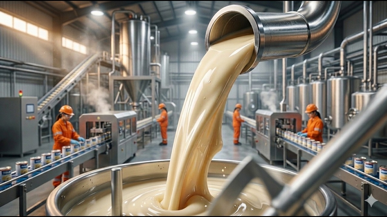 Inside a Condensed Milk Factory – Full Production Process