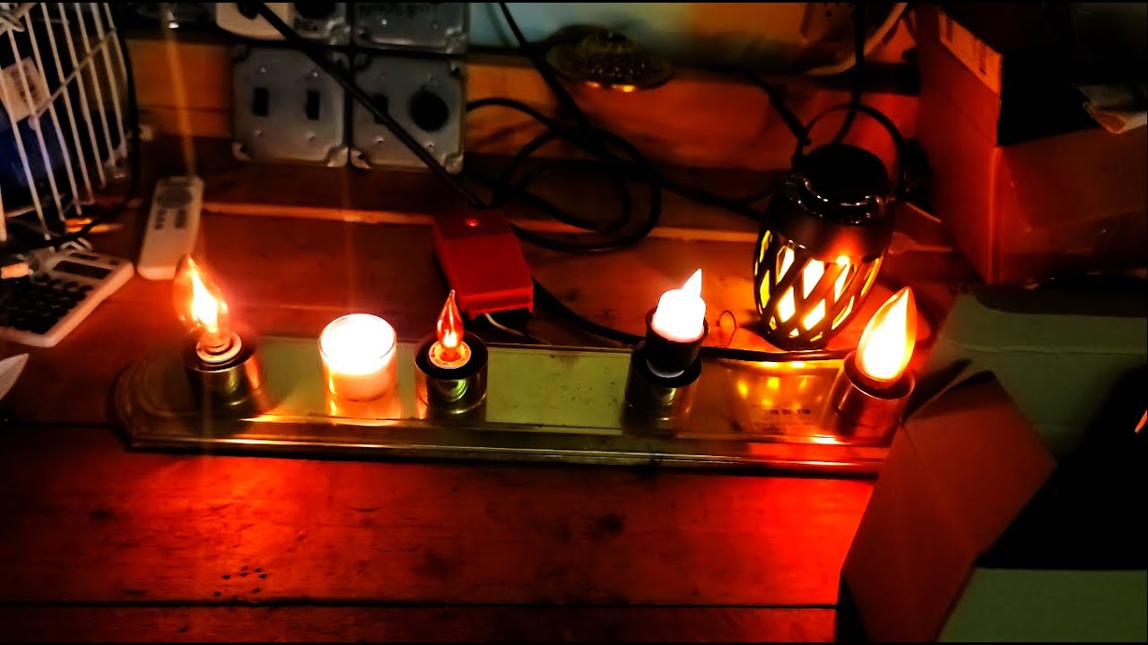 HEWA-Tech Amazon Flicker Flame LED Light Bulb Candle/Candelabra Demonstration Review & Comparison