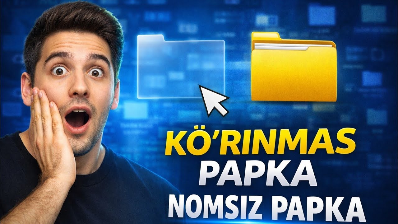 💻KOMPYUTERGA KO'RINMAS PAPKA OCHISH // NOMSIZ PAPKA YARATISH // KOMPYUTER SIRLARI