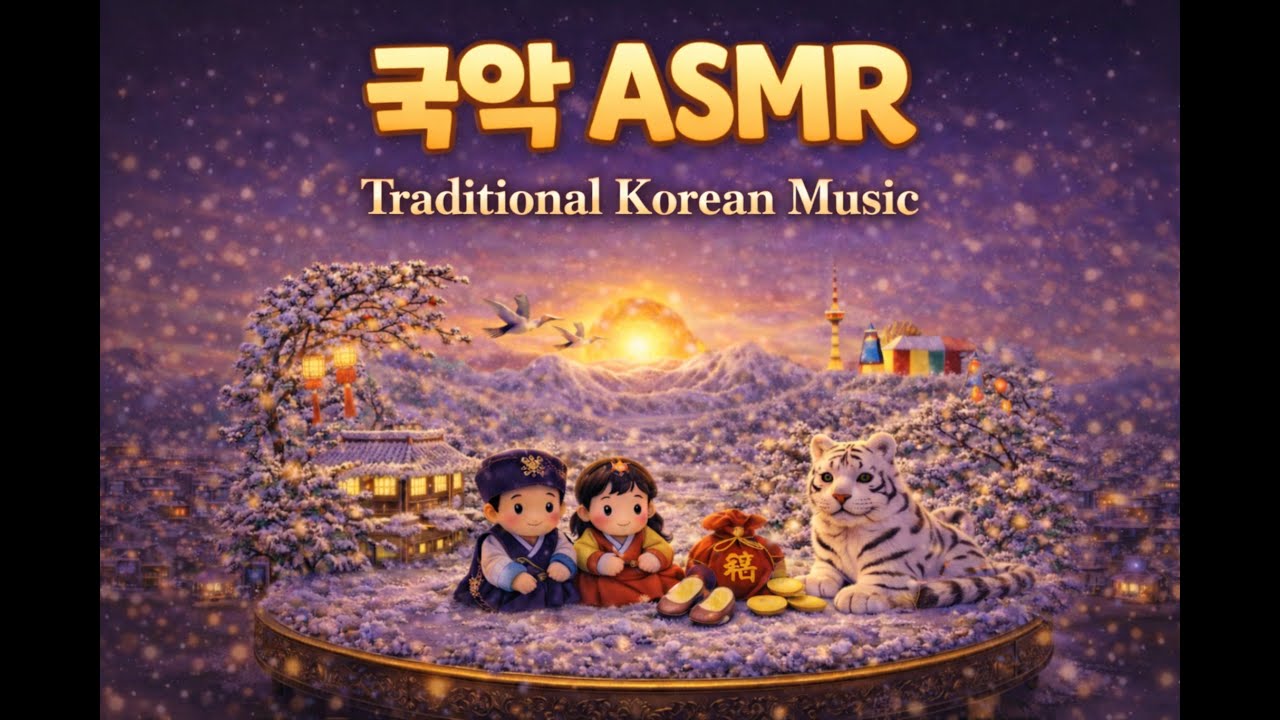 🎶국악 | 한국 겨울 감성 l 경쾌     ASMR 모음 | Traditional Korean Music Winter Scenery   #shorts #국악 #asmr