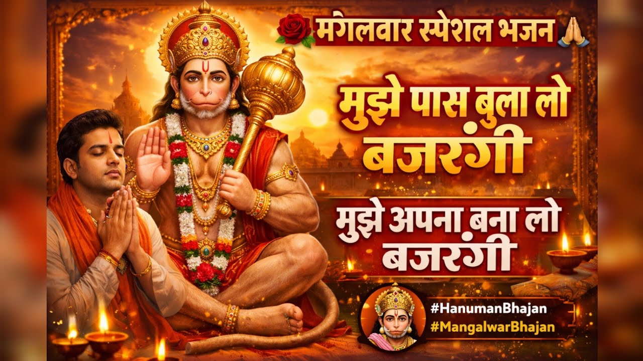 मंगलवार स्पेशल भजन🌹🙏 |मुझे पास बुला लो बजरंगी मुझे अपना बना लो बजरंगी#hanumanbhajan #mangalwarbhajan