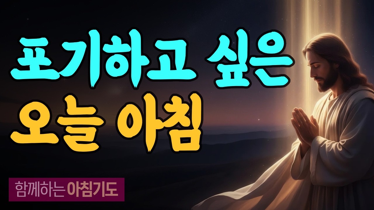 포기하고 싶은 오늘 아침, 그래도 다시 버텨보는 기도 | 갈라디아서 6:9 | 함께하는 아침기도