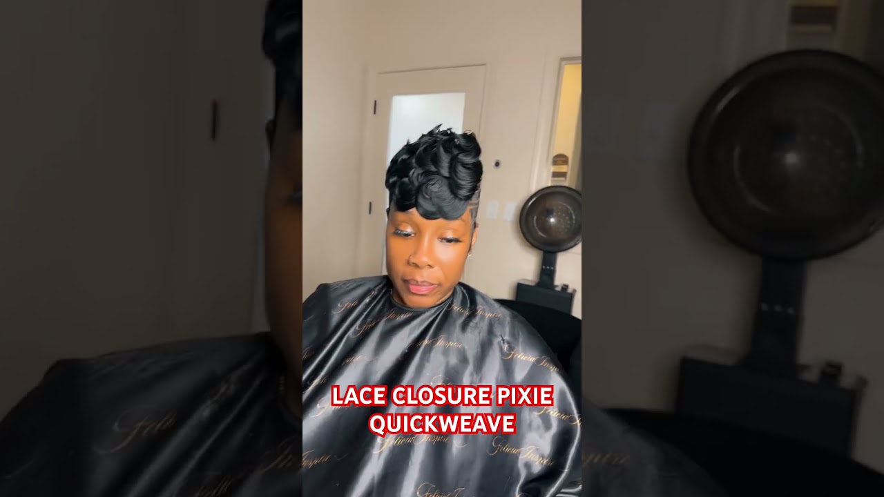 Lace closure pixie QuickWeave book the look ladies Instagram @feliciainspire_
