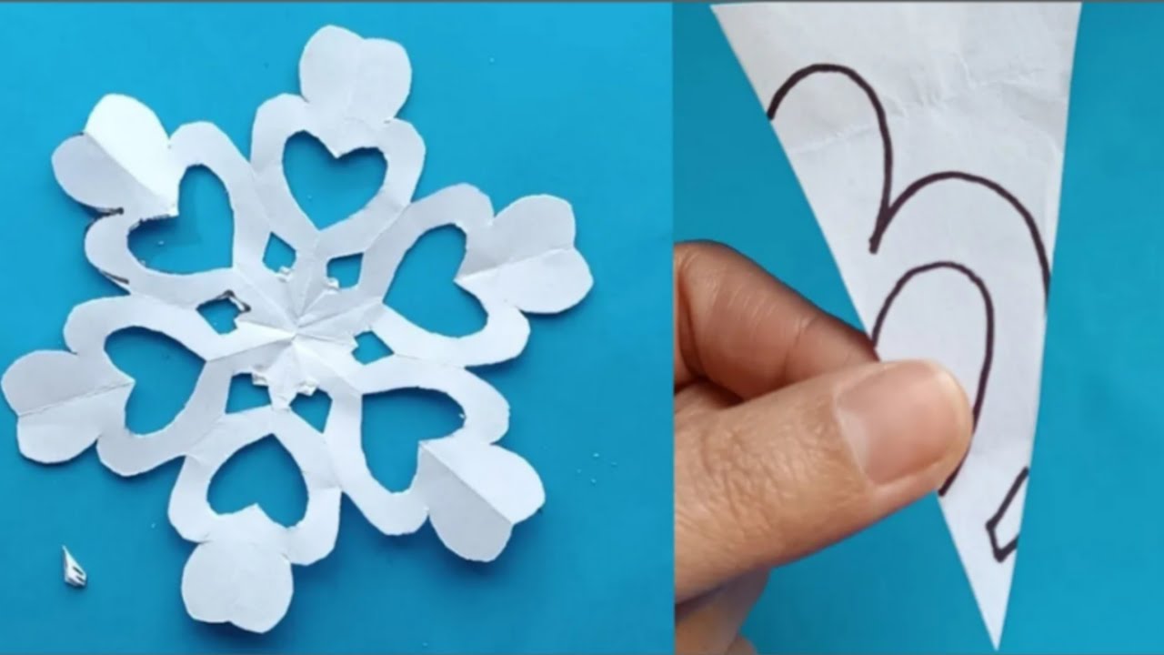 Paper snowflake #How to make easy paper snowflakes #christmas decoration ideas#part324