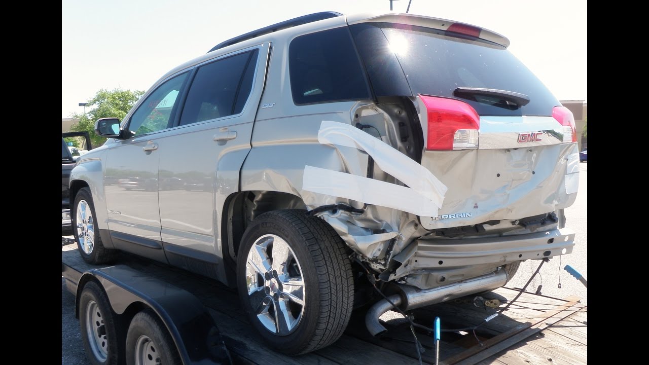 2014 GMC Terrain SLT2 Rear body repair time lapse video after a wreck with before and after pics