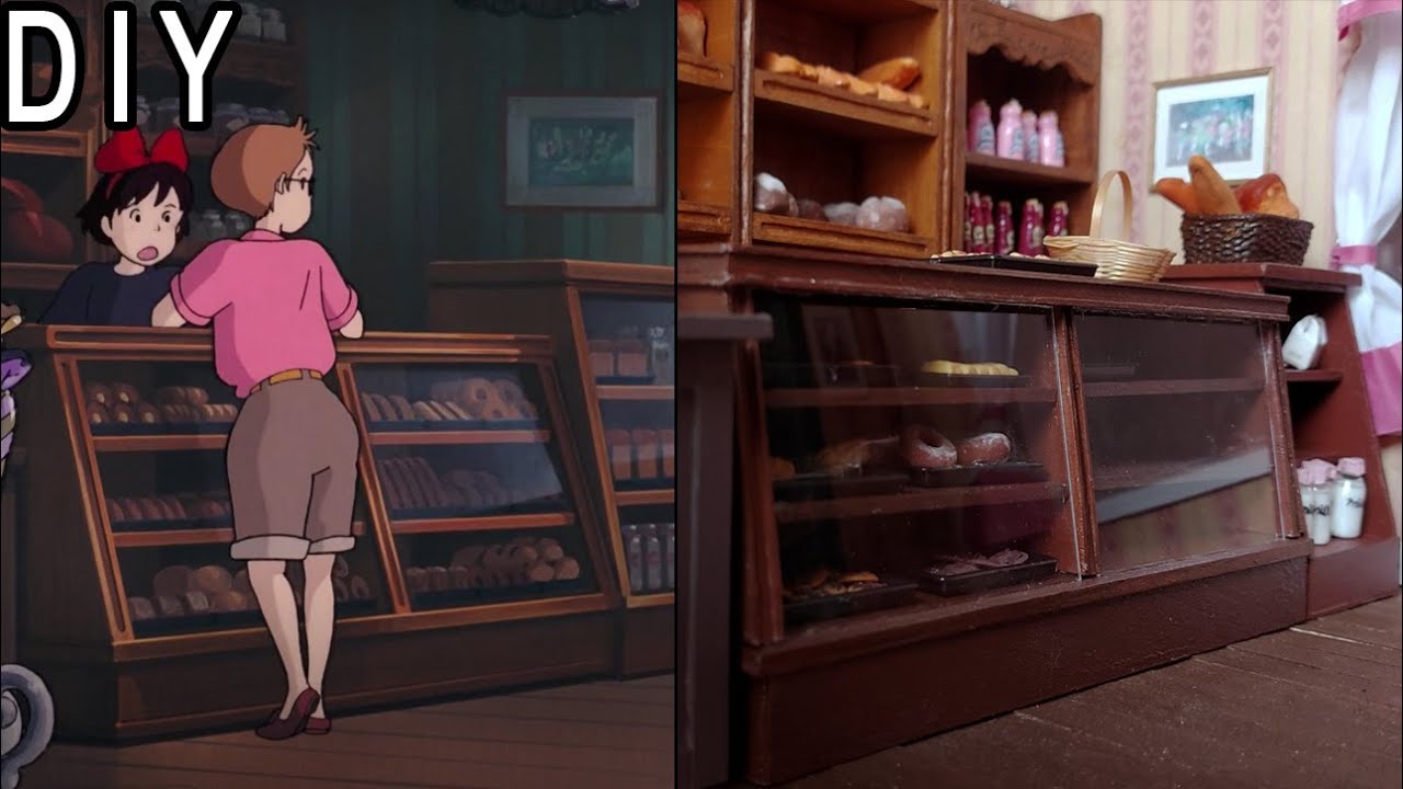 DIY Miniature Bakery Display Countertop Showcase from Kiki's Delivery Service