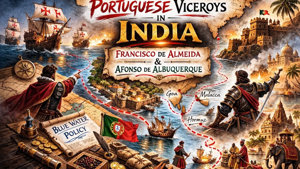 L5- Almeida’s Blue Water Policy & Albuquerque’s Expansion | Portuguese in India l UPSC l STATE PCS l