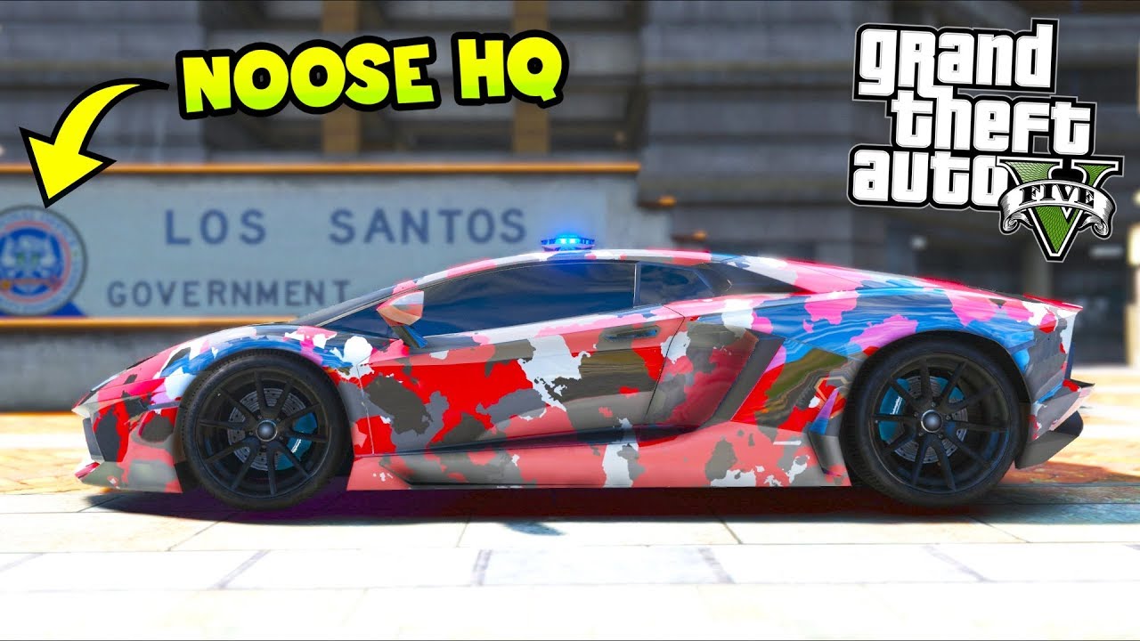 Stealing a TOP SECRET Lambo from NOOSE Headquarters!! (GTA 5 Mods - Evade Gameplay)