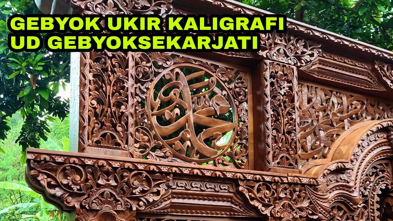 Gebyok 3 meter Ukir Kaligrafi 3 Dimensi termewah !! beserta cara pasangnya
