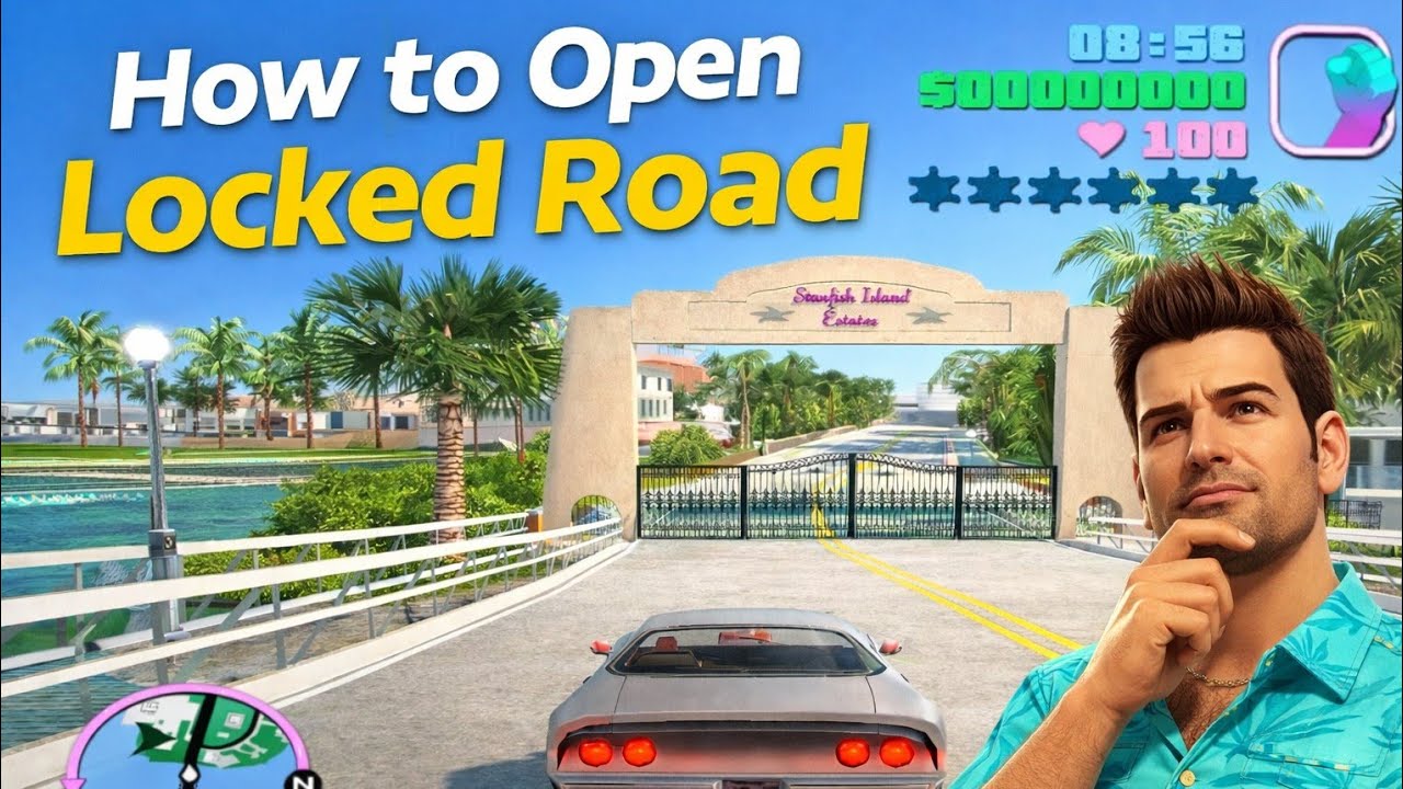 How to Open Locked Road in GTA Vice City 🚧 | Discover New Idea 💡 | Secret Trick