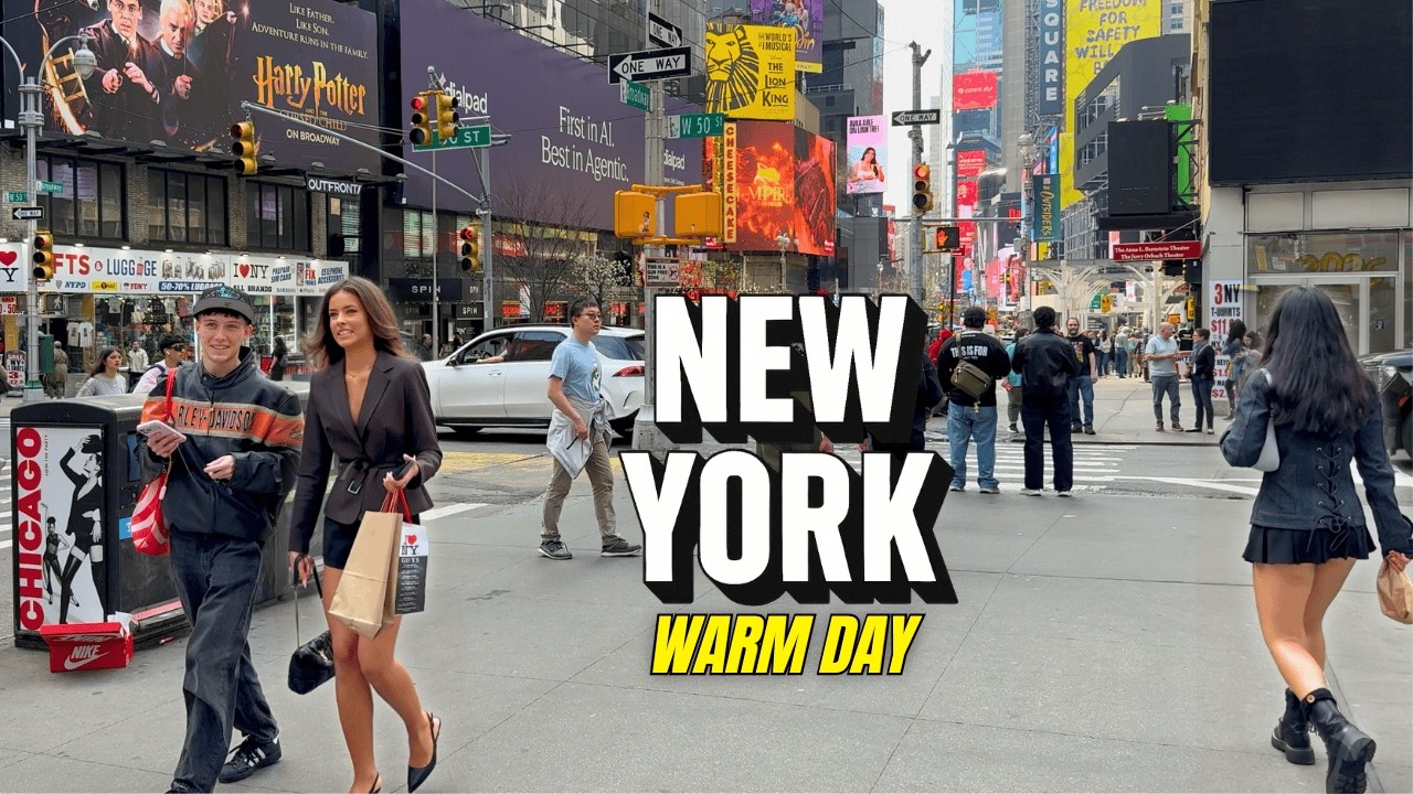Here's What Times Square Looks Like on a Warm Spring Afternoon | NYC 4K