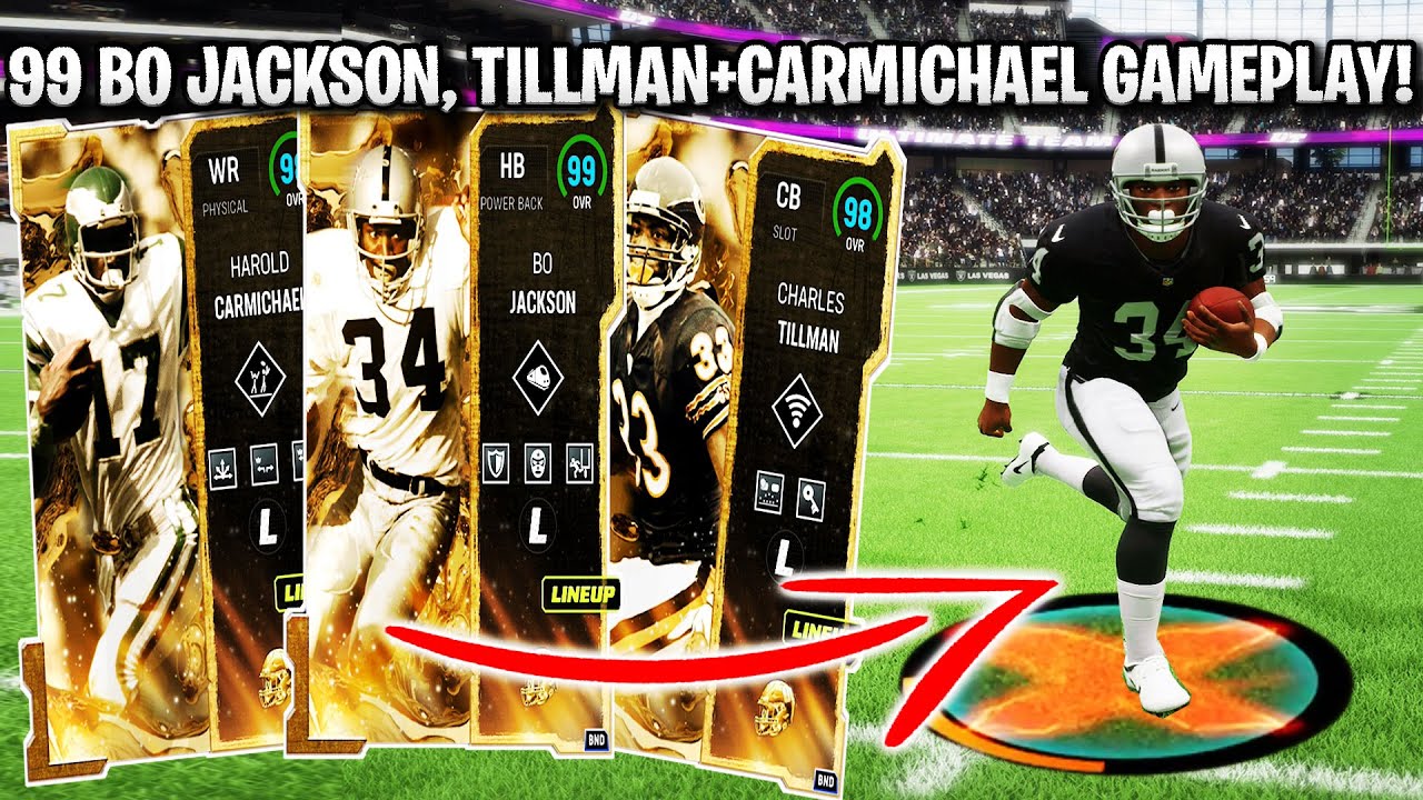 99 OVERALL ULTIMATE LEGENDS BO JACKSON, CARMICHAEL, AND TILLMAN GAMEPLAY! | MADDEN 23 ULTIMATE TEAM