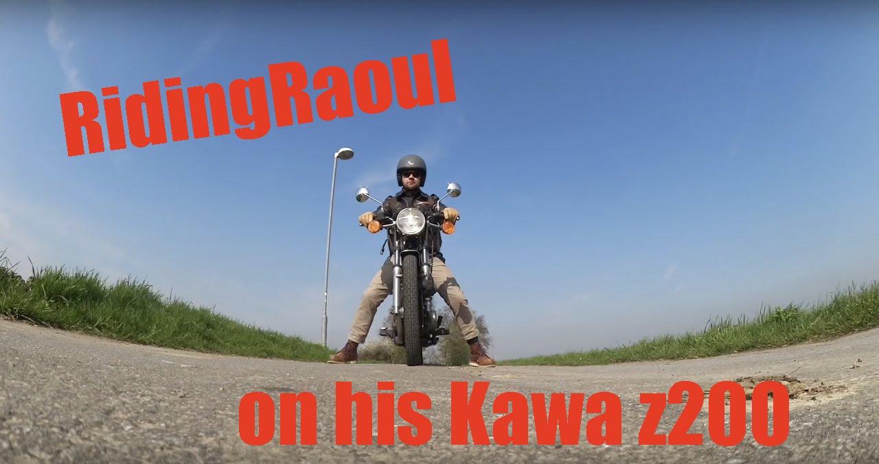 RidingRaoul on his Kawasaki z200 (kz200)