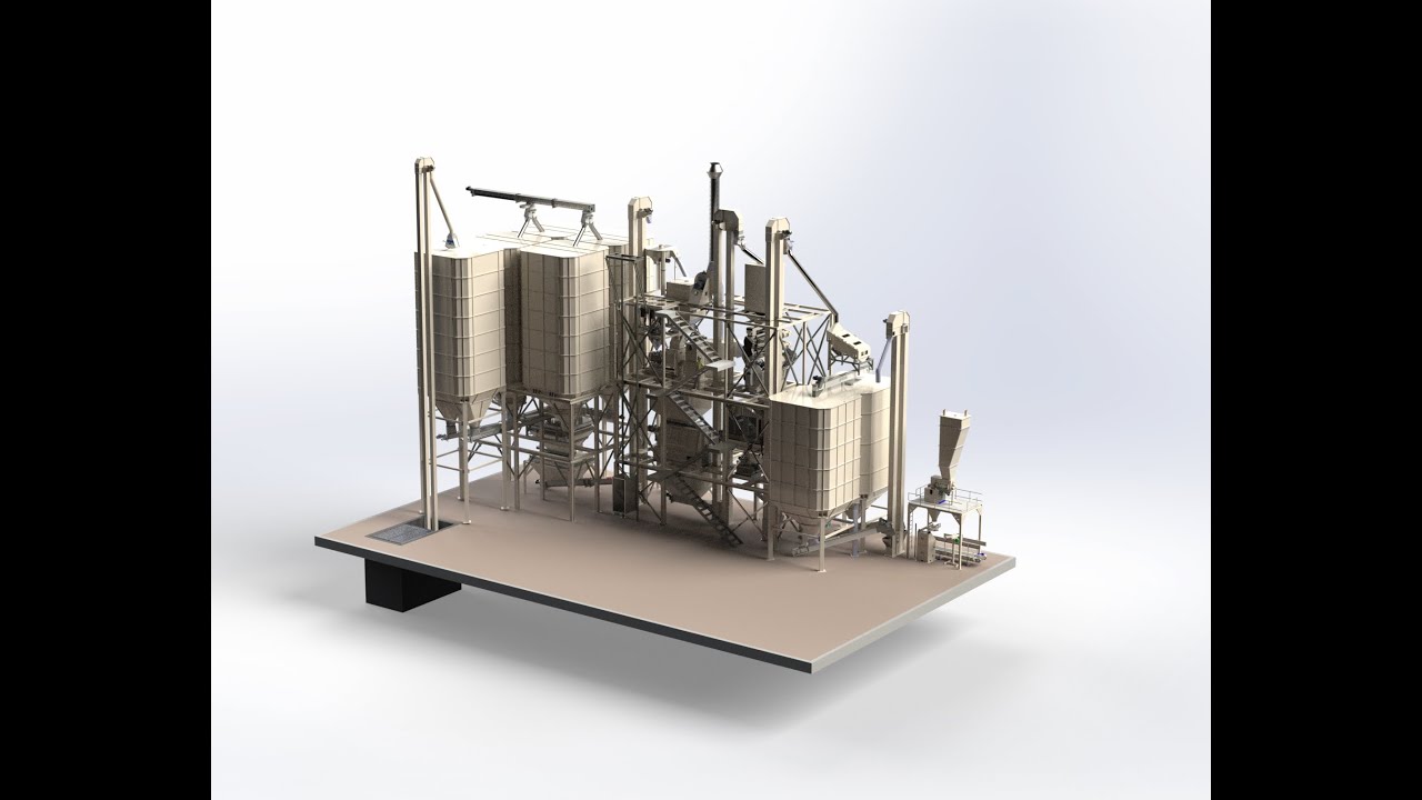 ATLAS YEM MAKINALARI - 20 TPH FEED MILLING PLANT 3D ANIMATION