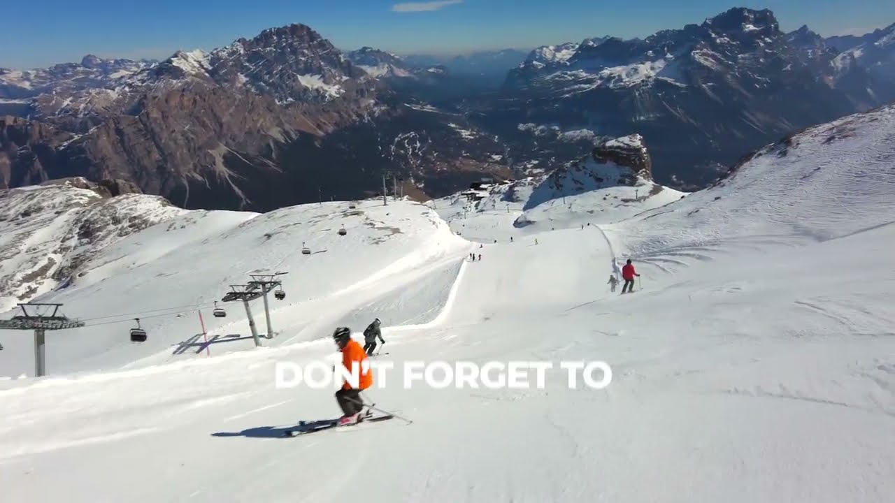 Red Busc and Blue Pian Ra Valles Ski Slope, Cortina d'Ampezzo