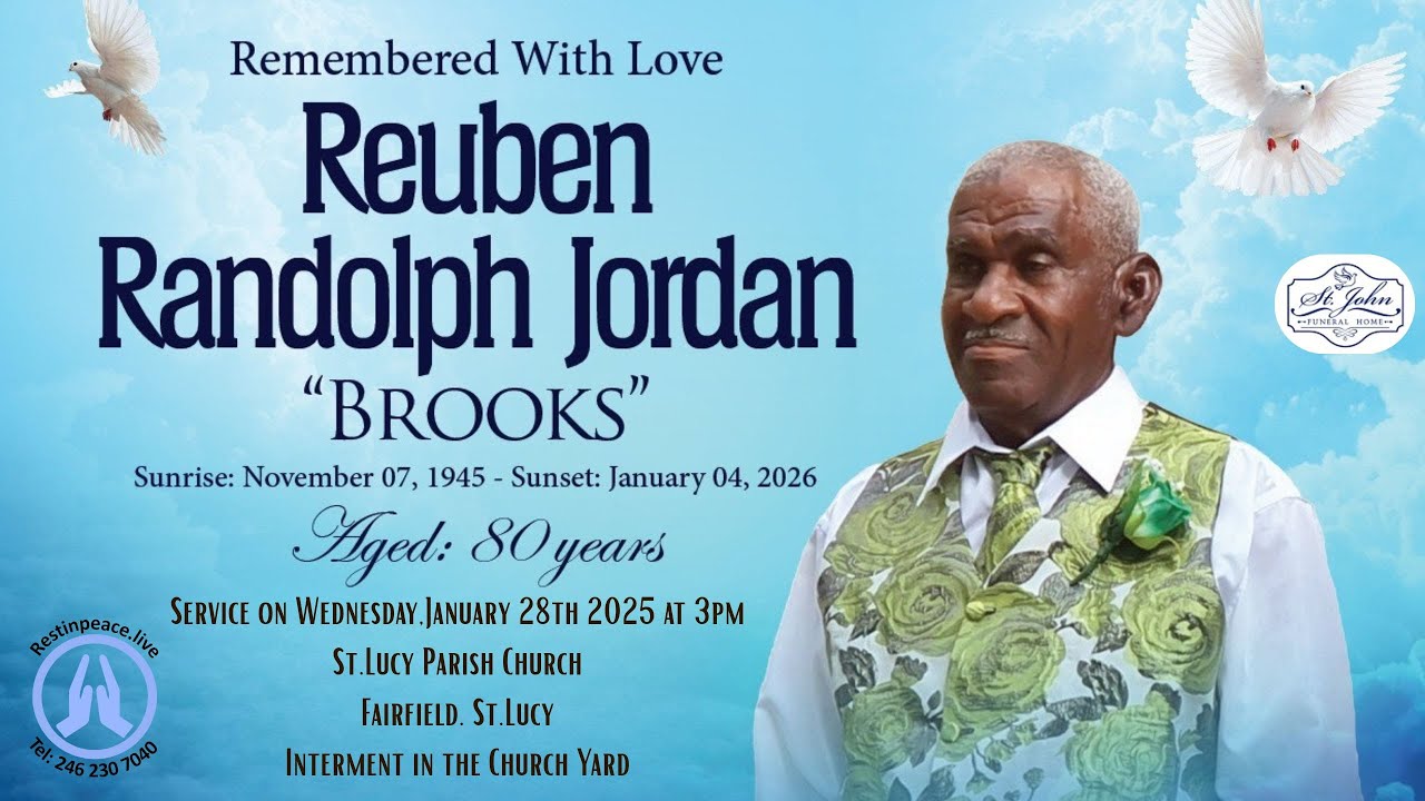 Live Stream of Funeral Service for Reuben Randolph Jordan