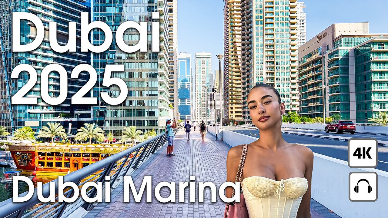 Dubai 🇦🇪 JBR, Dubai Marina, & Downtown (City Center) [4K] Walking Tour Compilation