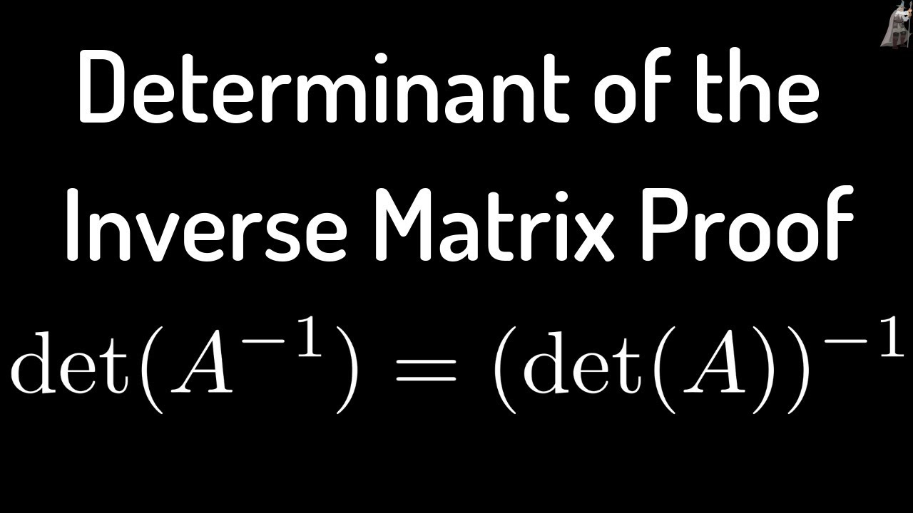 Linear Algebra Determinant Proof det(A^(-1)) = (detA)^(-1)