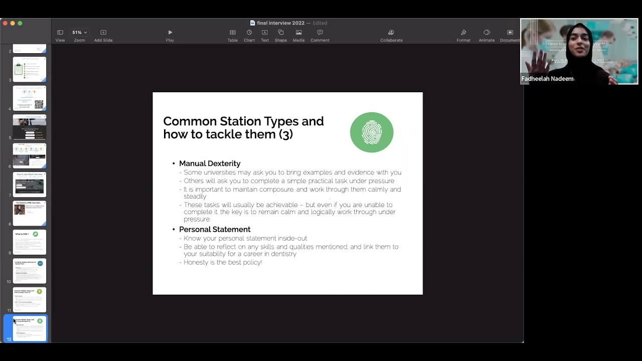 Dentistry Interview webinar MMI/ Panel/ online/ recording 2022 | I Want To Be A Dentist