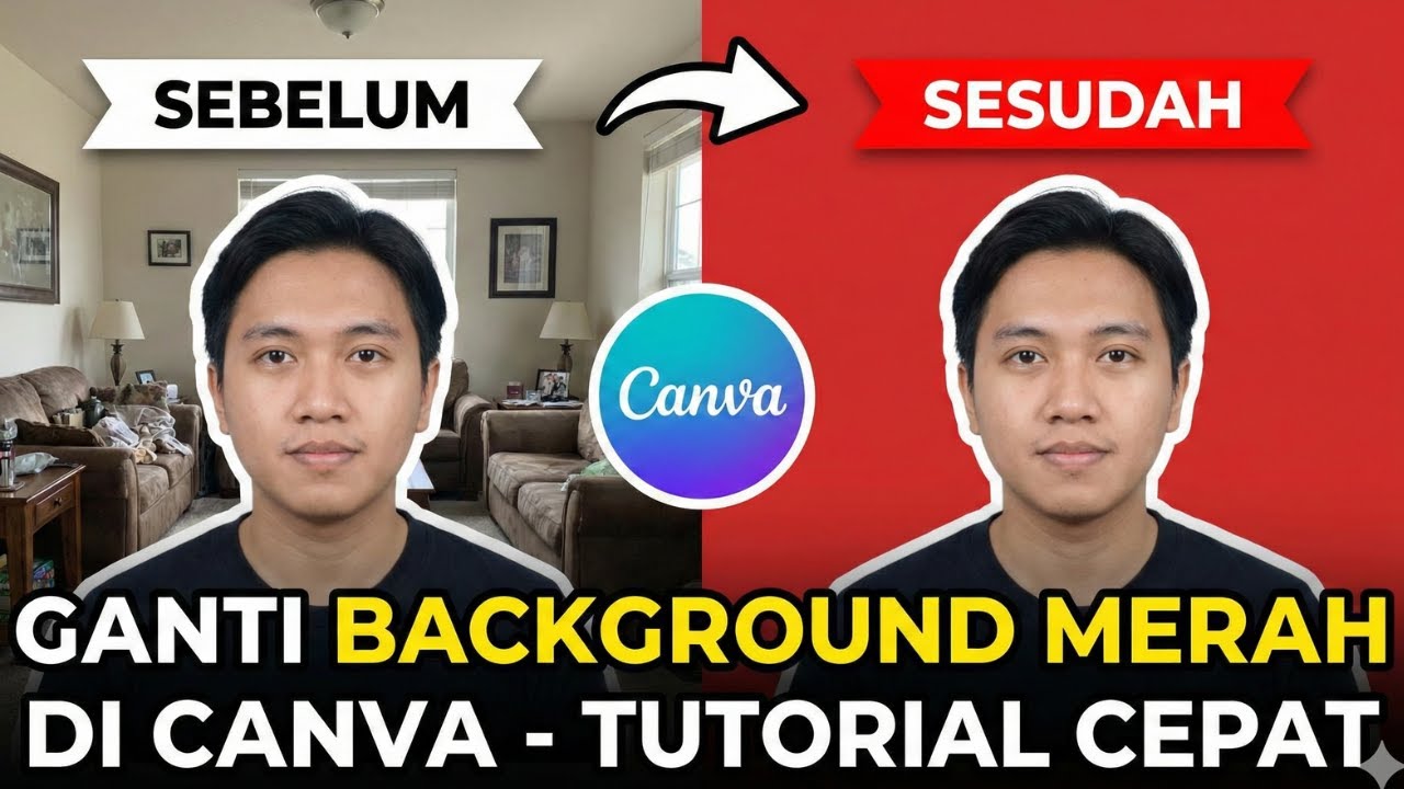 Cara Ganti Background Foto Merah/Biru di Canva, lalu taro di Word (Ukuran 3x4)