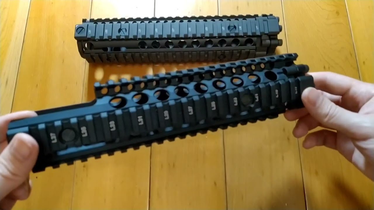 Mk18 FSP Rail replica (ohhunt?) / GHK Licenced Daniel Defense RIS II - Airsoft m4 Rail Comparison