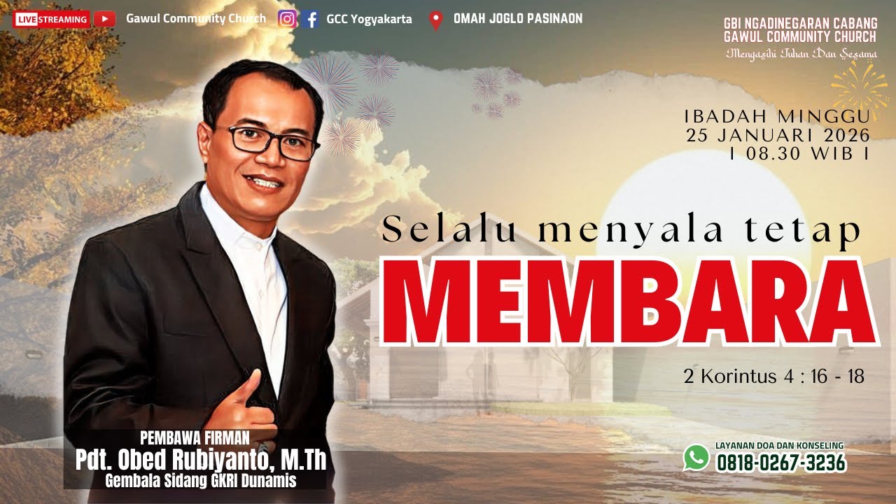 [LIVE] Ibadah Minggu, 25 Januari 2026 - GBI Ngadinegaran Cabang Gawul Community Church -