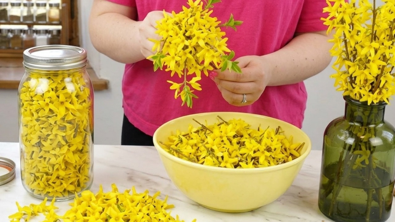 Sammle Forsythien-Bl&uuml;ten JETZT! Sie sind UNBEZAHLBAR im M&auml;rz