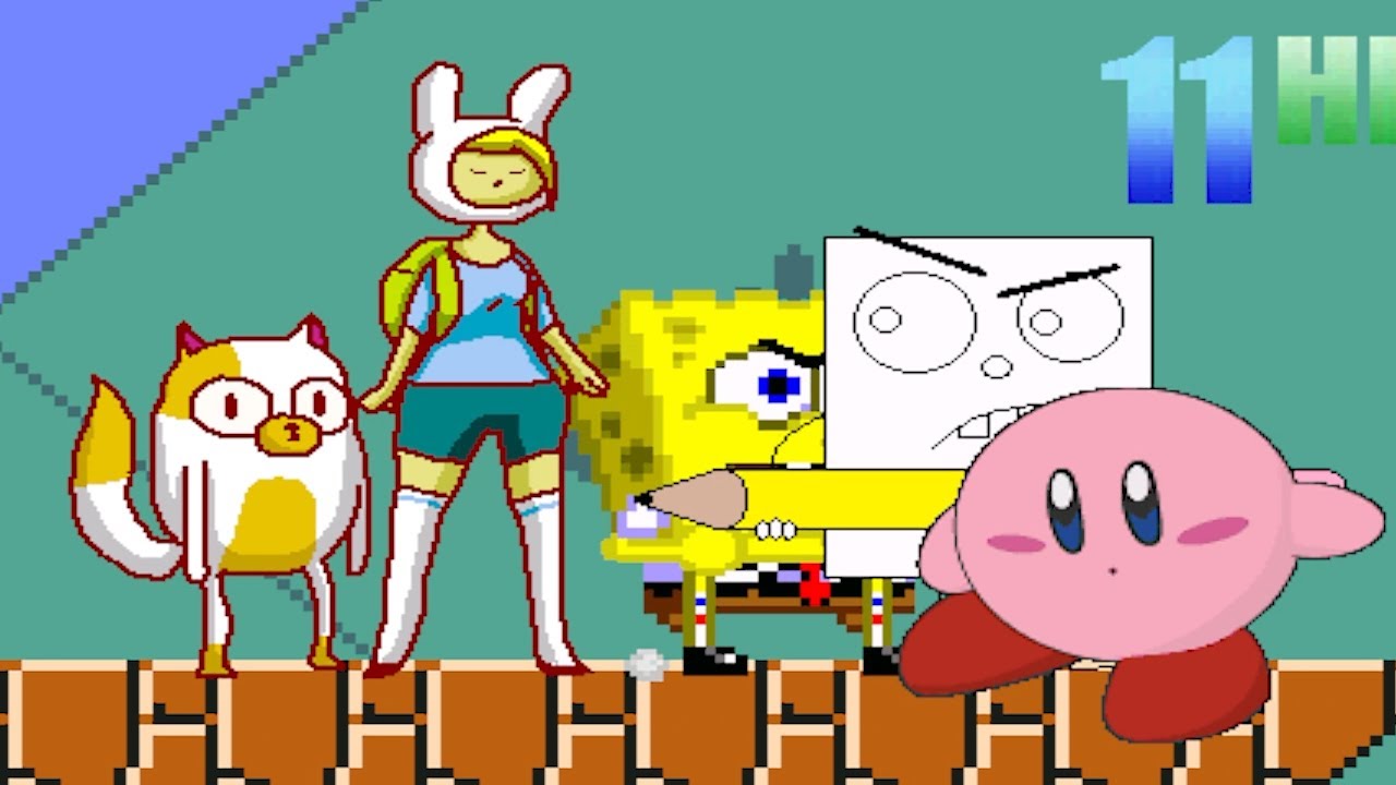 TEAM KIRBY AND FINN & JAKE FIGHTS AND DESTROYS FAMOUS MUGENS IN SURVIVAL MODE
