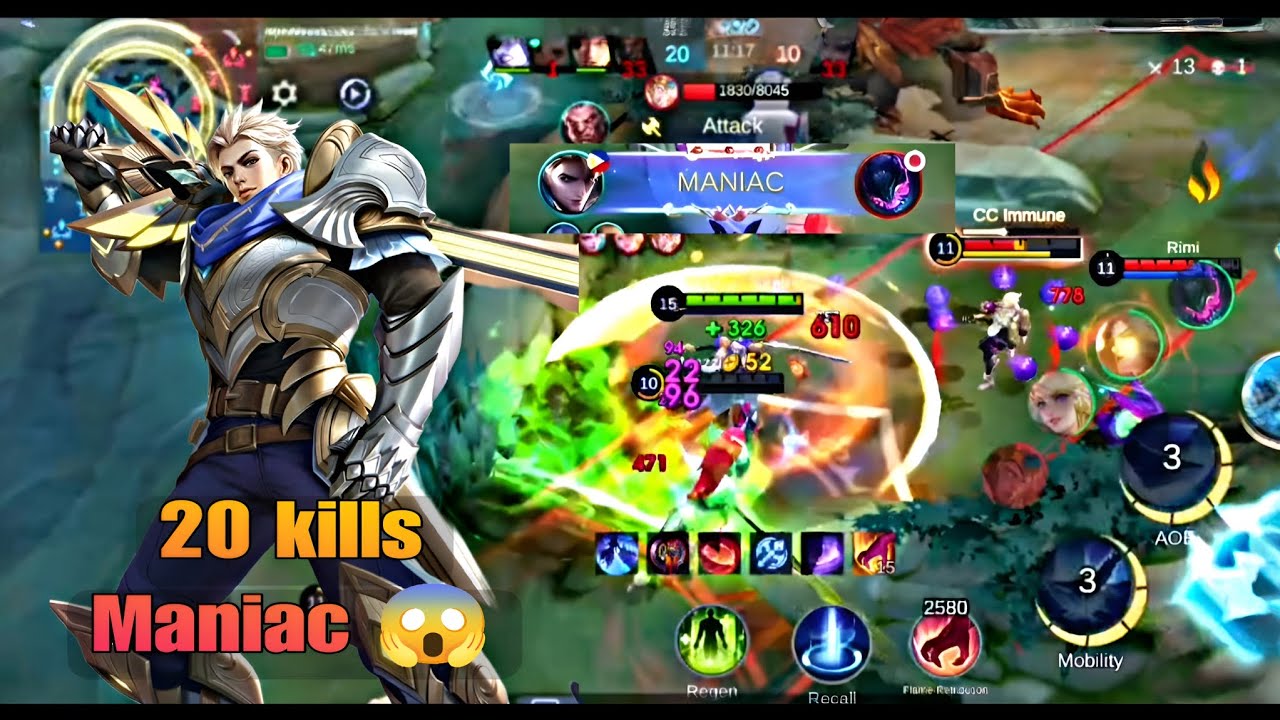 INSANE ALUCARD 20 KILLS MANIAC GAMEPLAY | Enemy Wideout 😱 | MLBB