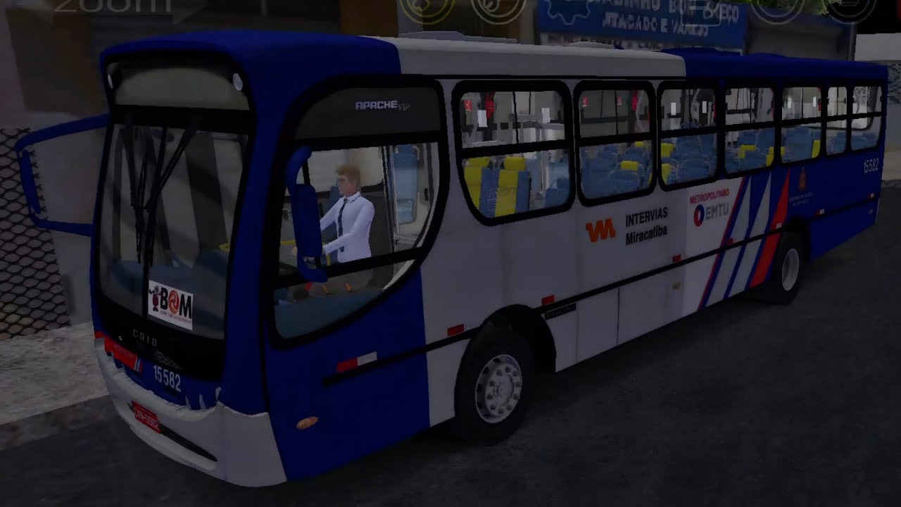 🚍 Proton Bus Simulator | Mod Caio Apache Vip I Mercedes-Benz OF-1722M Euro III + Mapa Santo Amaro.