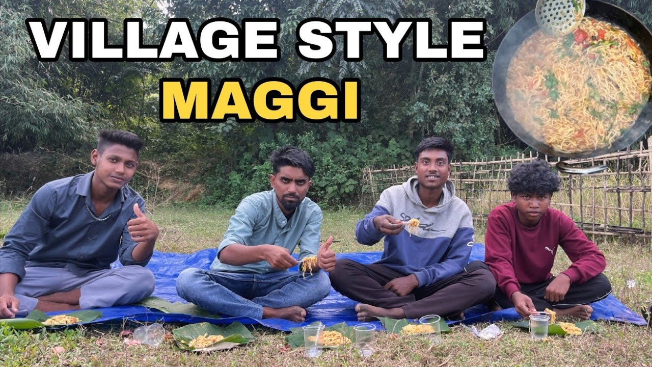 Maggi party with village friends🥘🌾✨