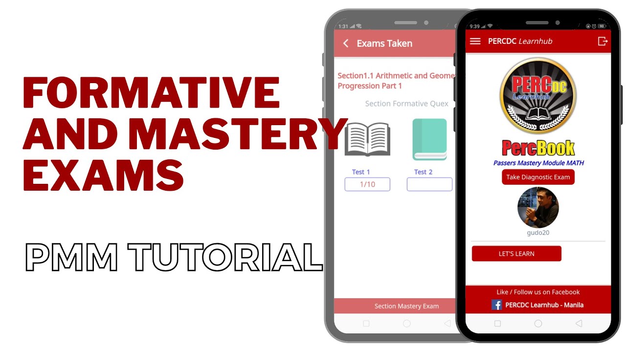 PMM Tutorial | Mastery and Formative Exams