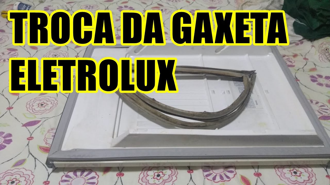 Como trocar instalar borracha da porta ( Gaxeta ) Injetada da Geladeira Eletrolux