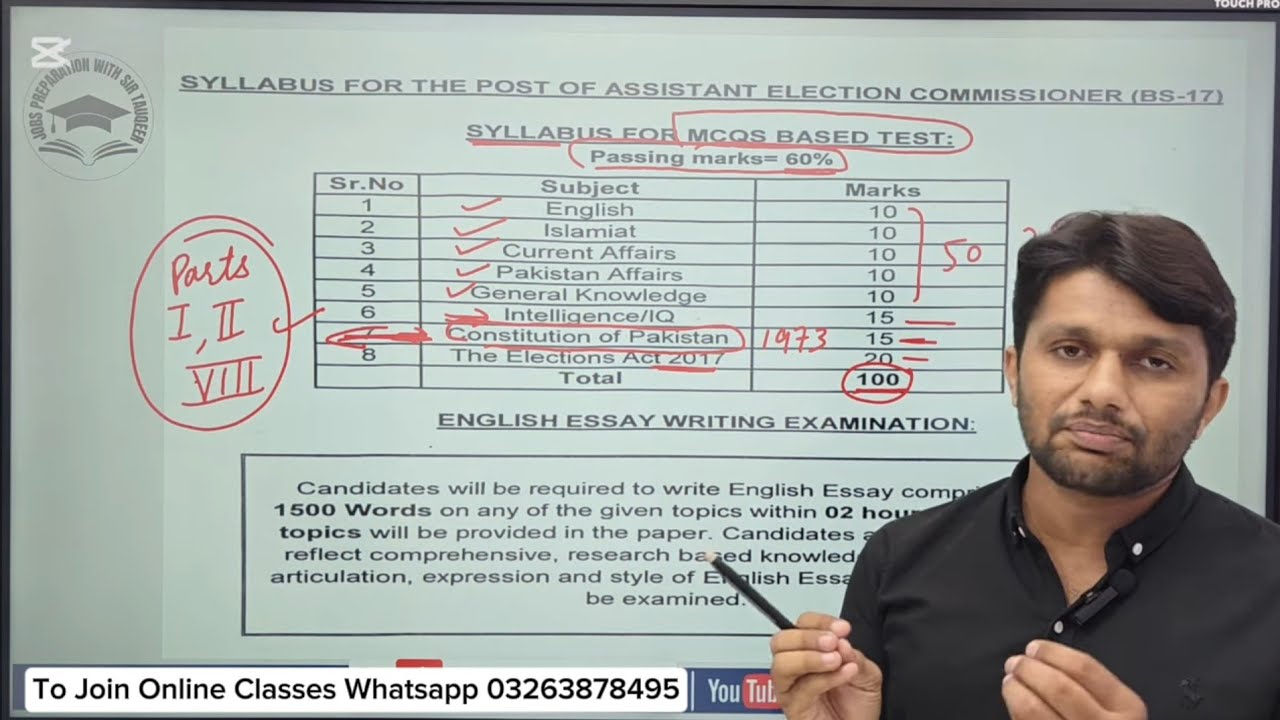 Assistant Election Commissioner Syllabus Past Paper Act Solved| PPSC Preparation Daily FPSC SPSC CSS