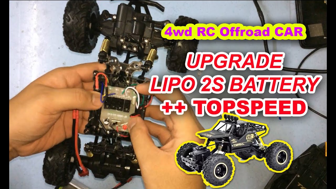 RC CAR UPGRADE BATTERY | TAMBAH TOPSPEED | TAHAN 2 JAM TAK PERLU CAS | RC 4wd offroad rock crawler
