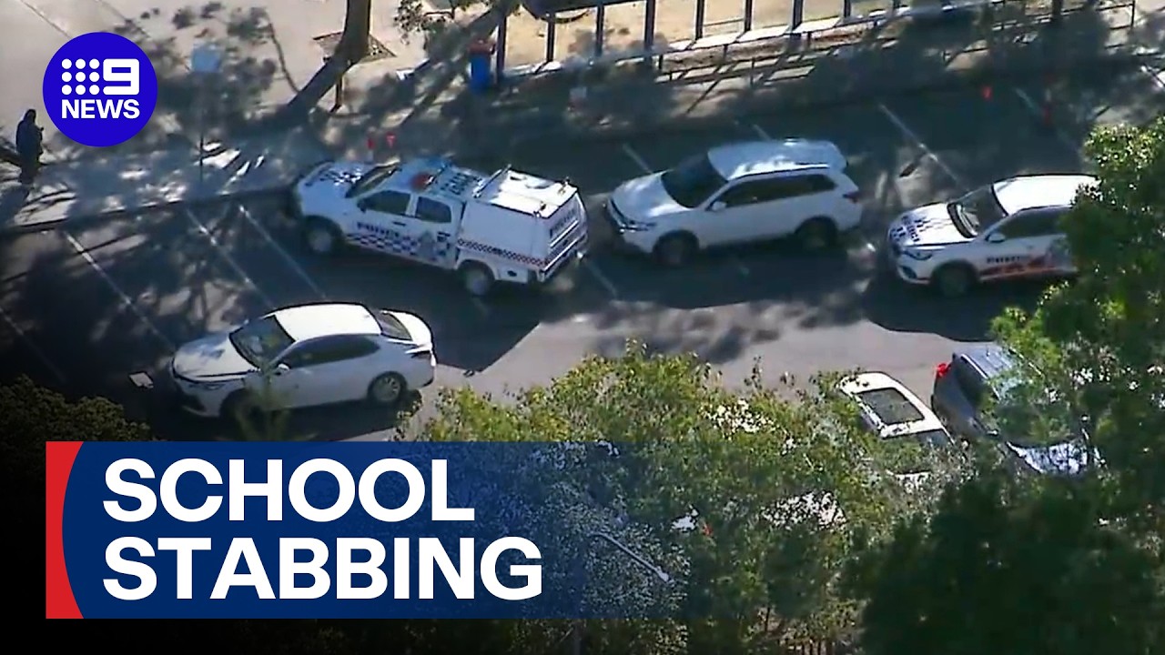 School thrown into lockdown after student stabbed in violent altercation | 9 News Australia