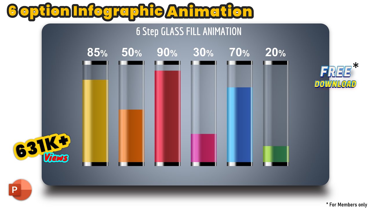 8.PowerPoint MORPH Animation - Tricky GLASS FILL ANIMATION Morph transition