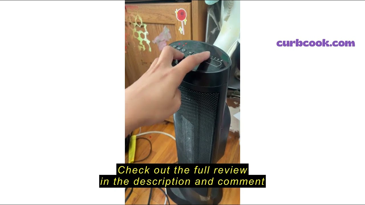 Review Honeywell Slim Ceramic Tower Heater, Large Room, Black – Easy to Use – Slim Space Heater with