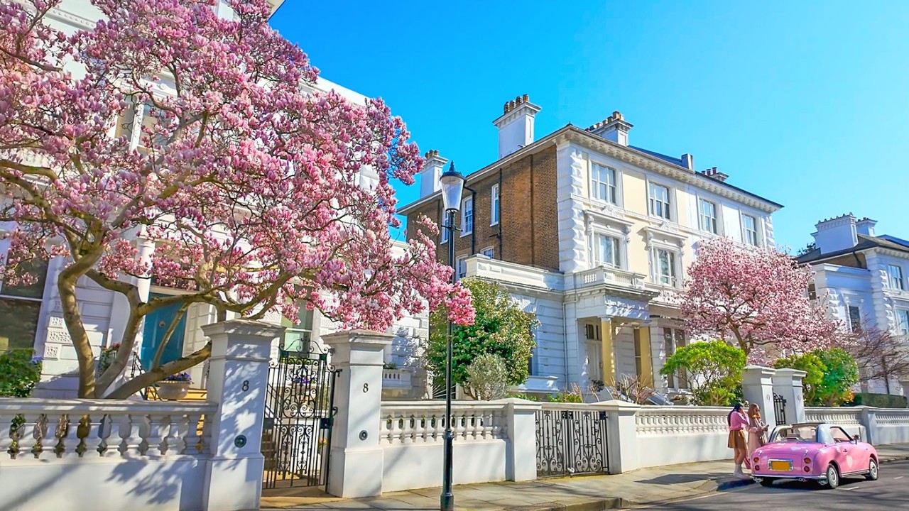 London&rsquo;s Most Beautiful Spring Walk 🌸 South Kensington Magnolias 2026 | 4K HDR ASMR