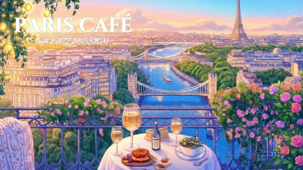 Romantic Paris Terrace ☕ ✦ Smooth Jazz Music