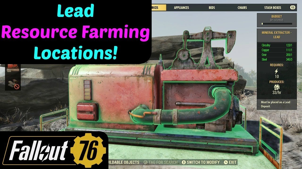 Fallout 76: Lead Resource Farming Locations!