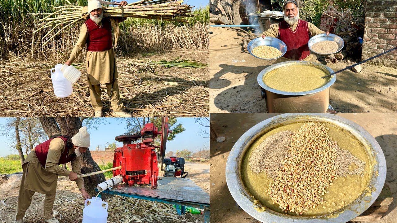 Punjab Traditional Ganne Ke Ras Ki Kheer | Sugarcane Juice Dessert | Village Life | Mubarak Ali
