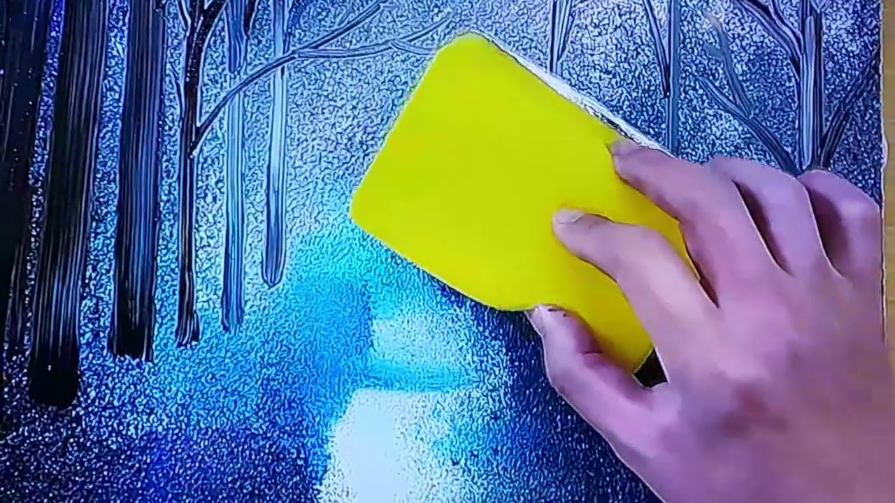 Comb painting technique